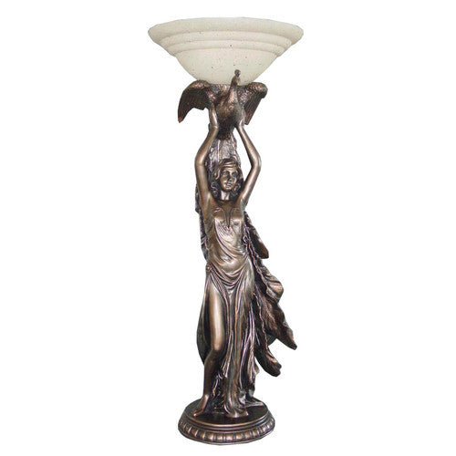 Art Deco Lady with Bird Table or Floor Lamp